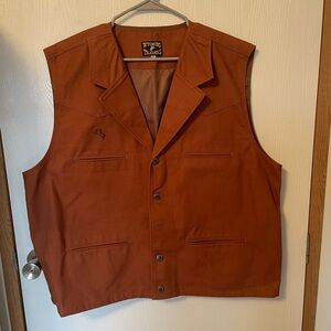Wyoming Traders Men's Bronco Canvas Vest SZ 2XL